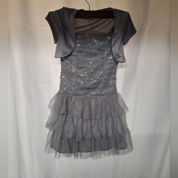 Amy Byer Silver Dress - Picture 1 of 5